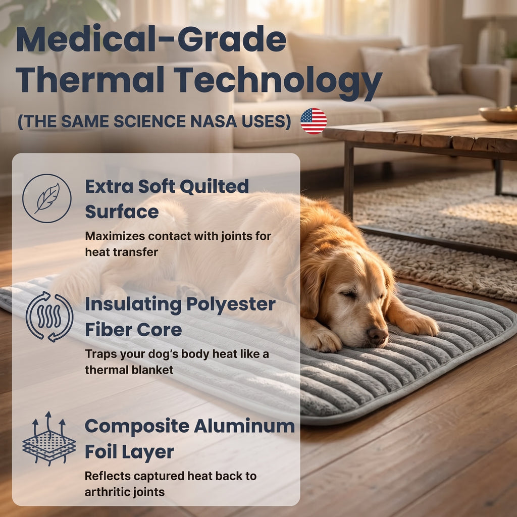 Self-Warming Dog Mat – No Plug, No Cord, Just Their Own Warmth